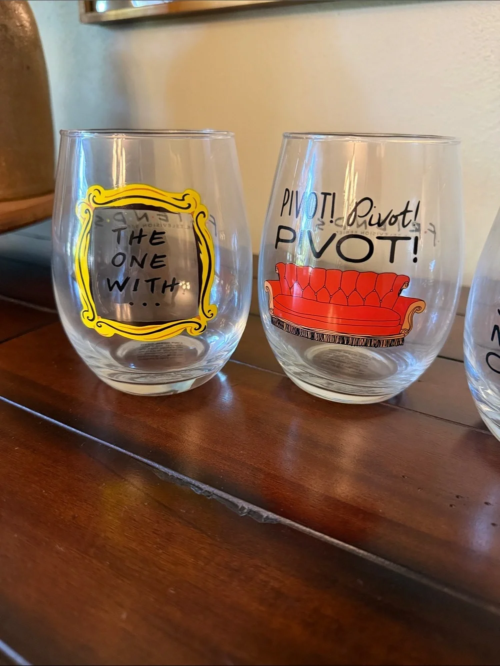 FRIENDS stemless wine glasses